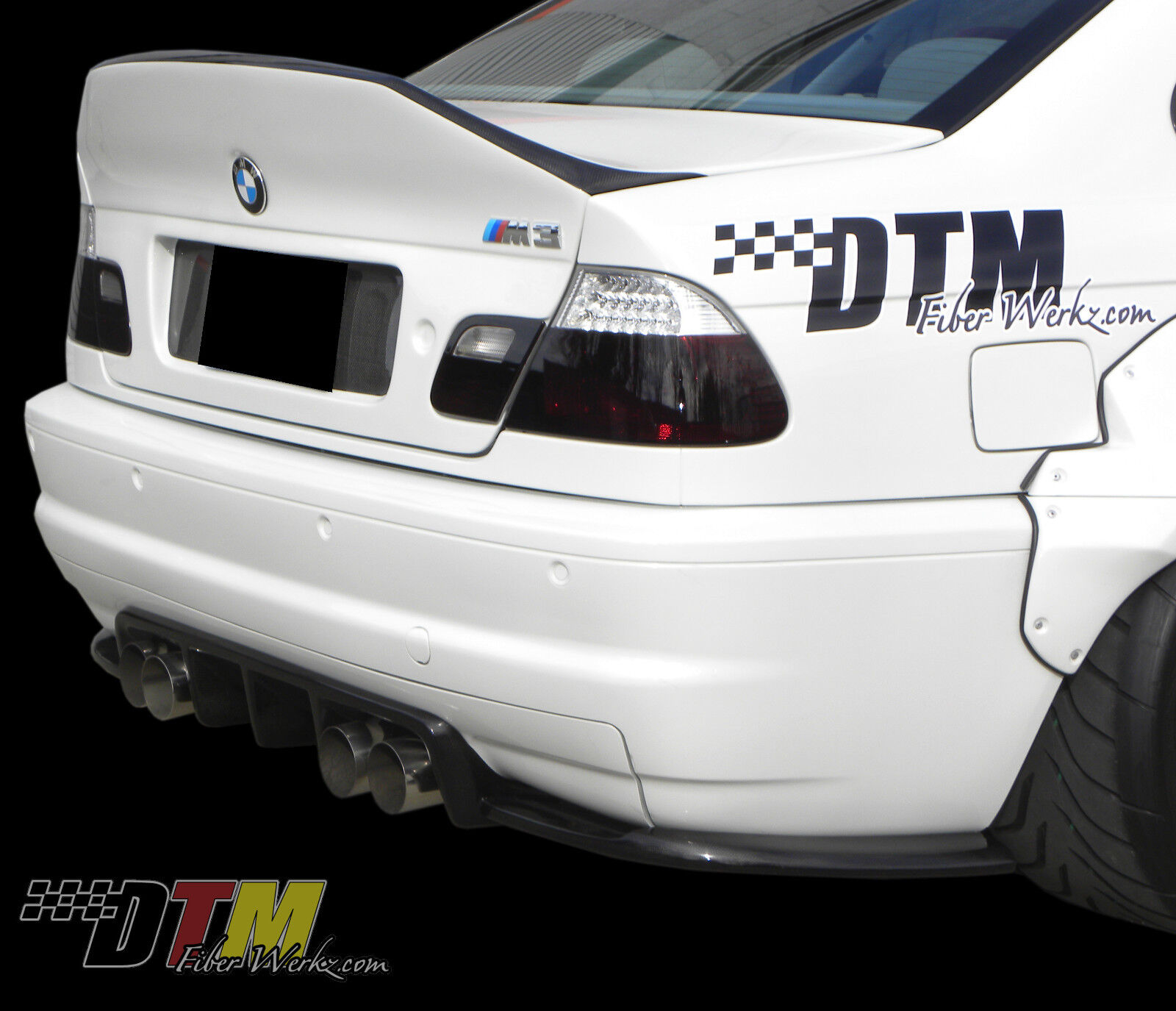 BMW E46 M3 GTR-S Race Rear Diffuser M3 2DR \'01-\'06 Carbon Fiber