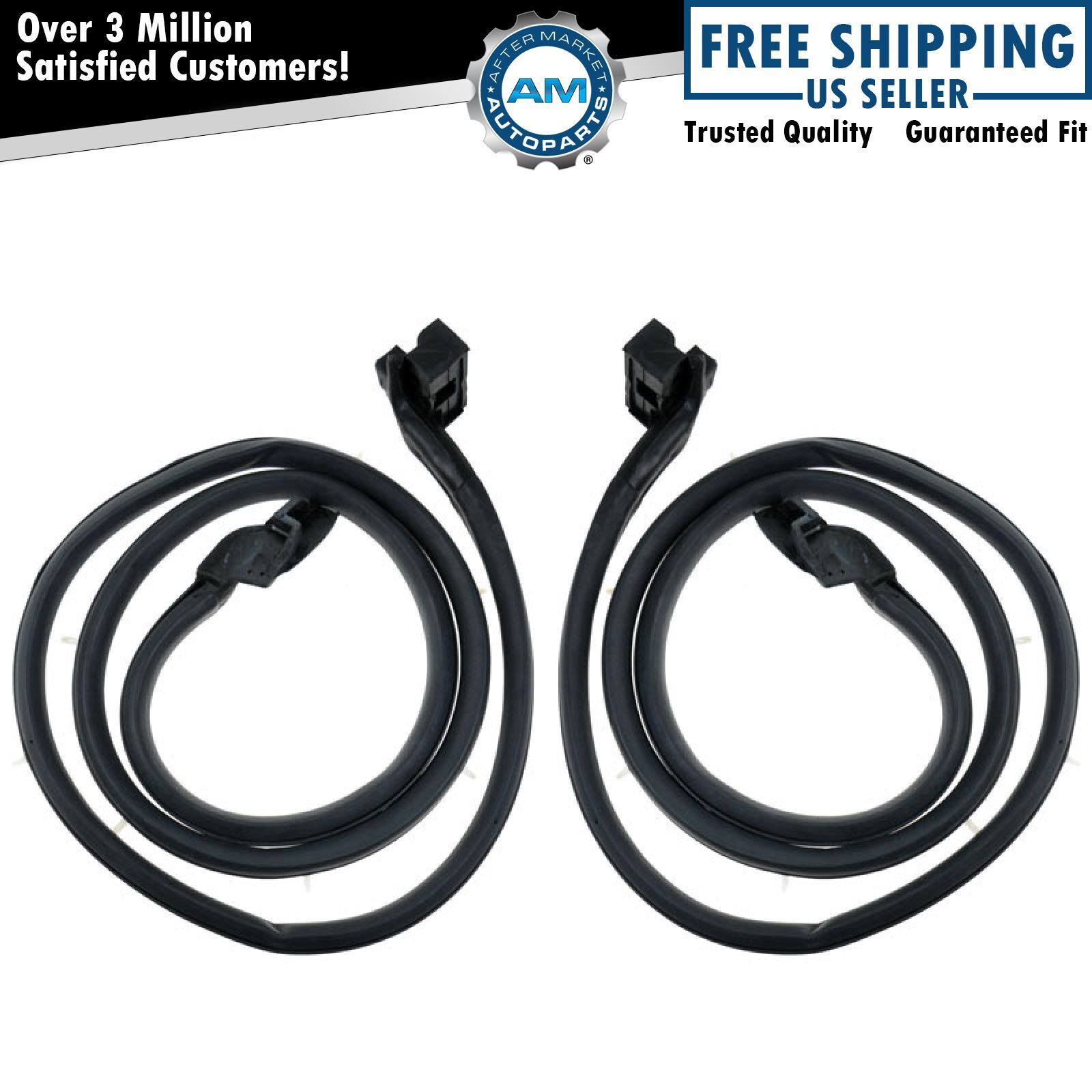Molded Door Seal Rubber Weatherstrip Pair Set of 2 for 66-77 Ford Bronco
