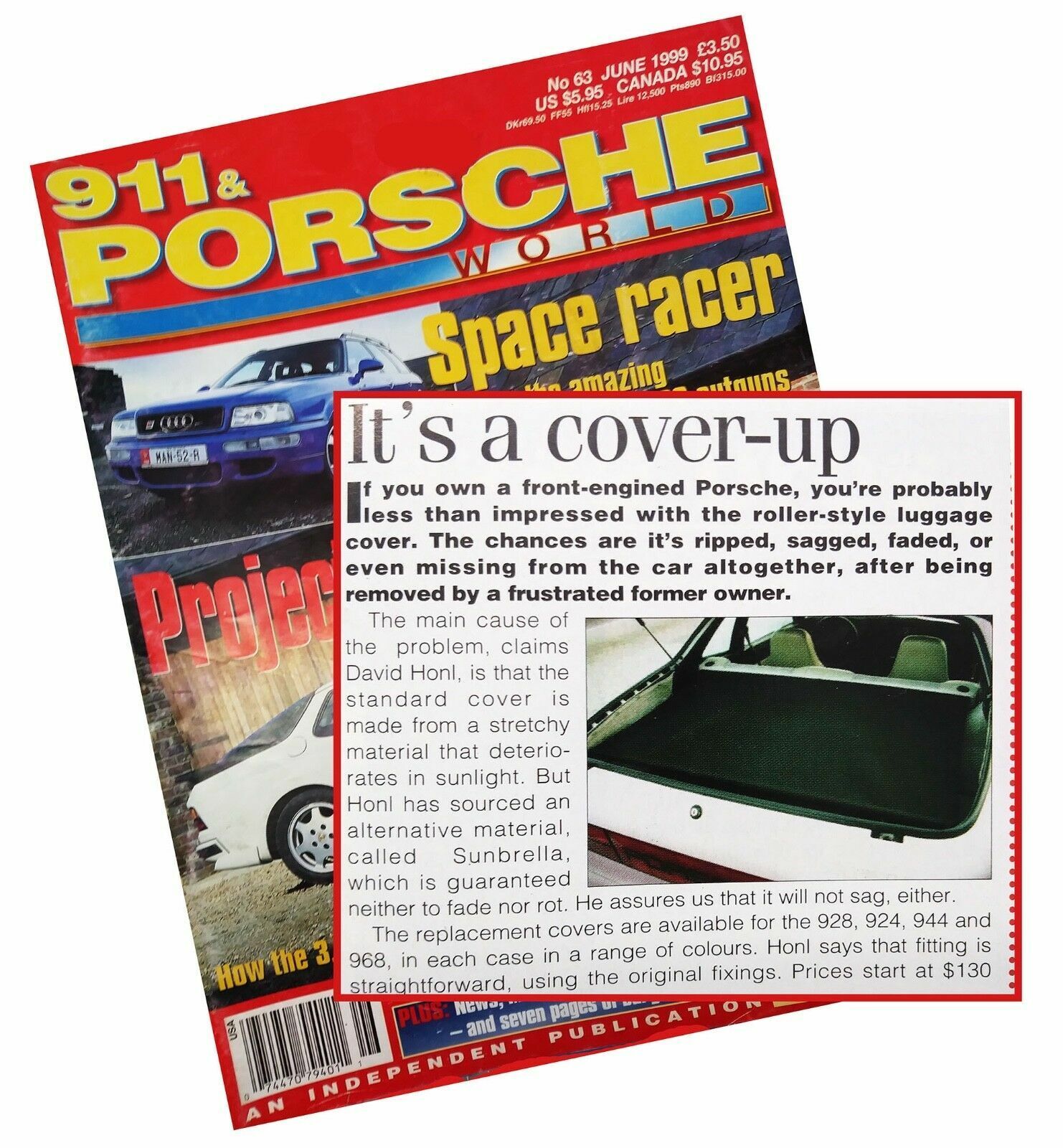 Porsche 944 / 924 Interior Cargo Hatch - Luggage - Boot Cover, NEW
