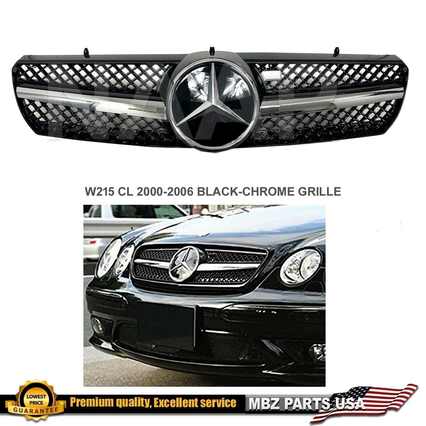 CL Grille Black CL500 CL600 CL55 W215 Mercedes Accessory Chrome Star Bumper