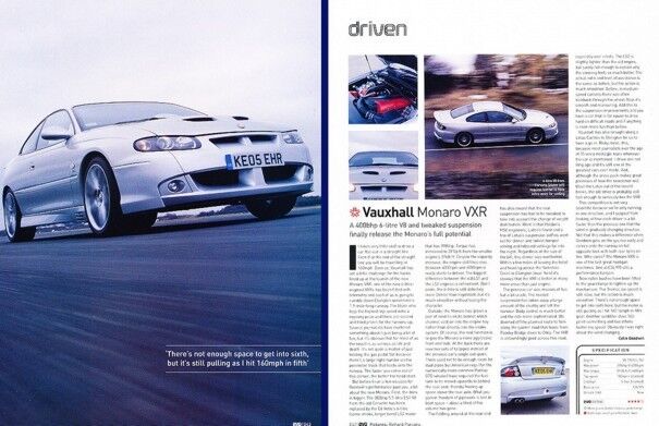 2005 2006 Vauxhall Holden Monaro VXR Review Report Print Car Article K67