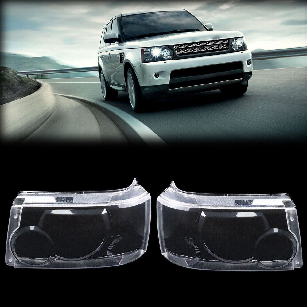 For Land Rover Range Rover Sport 2006-2009 Pair Headlight Headlamp Lens Cover