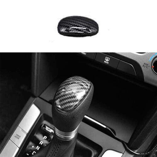 For Hyundai Elantra 17-2020 Carbon Fibre ABS Gear Shift Knob Head Cover Trim Cap