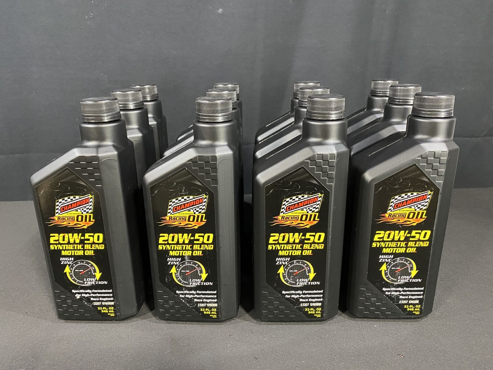 Champion Racing 4111H 20W-50 Oil Synthetic Blend High Zinc 12 Quarts New Open 