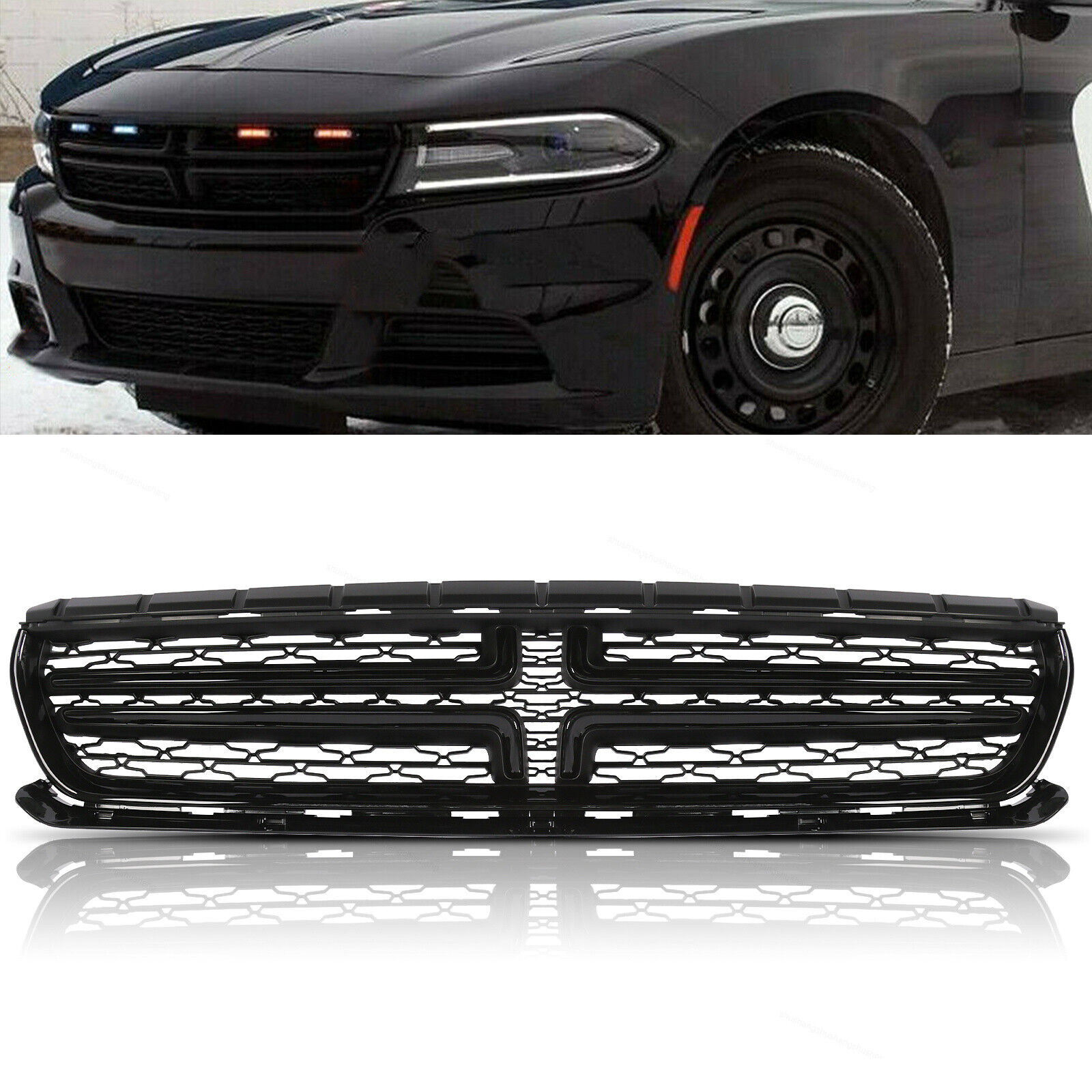 Fits 2015-17 18 Dodge Charger Grill Factory Style Bumper Radiator Upper Grille