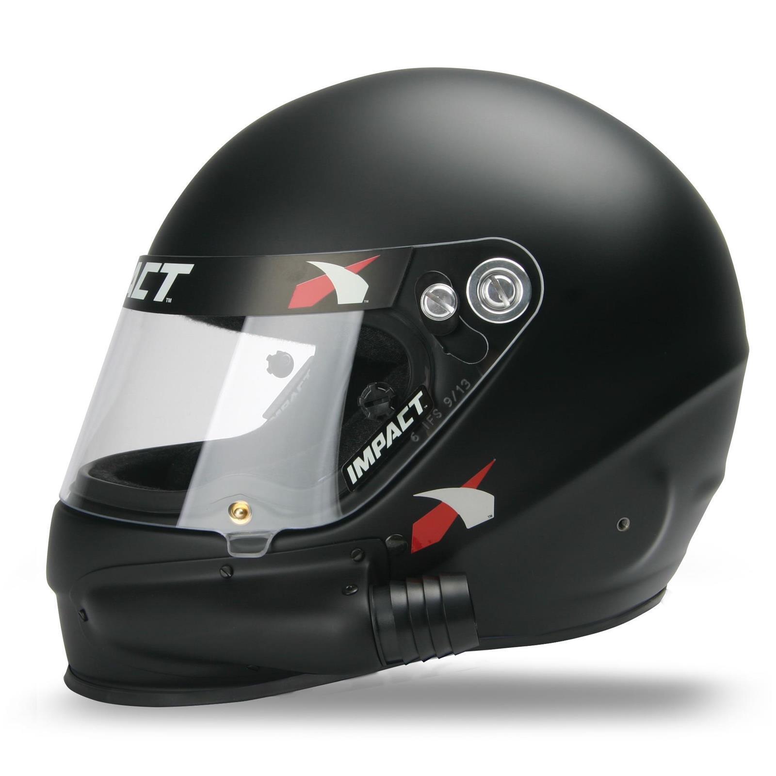 Impact Racing SA2020 1320 Side Air Helmet, Flat Black, Medium