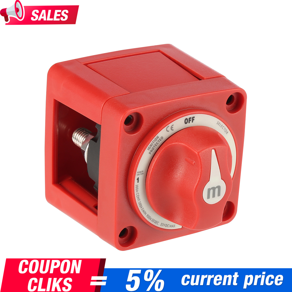 6007 M-Series Dual Battery Selector Switch 4-Position Marine Boat .
