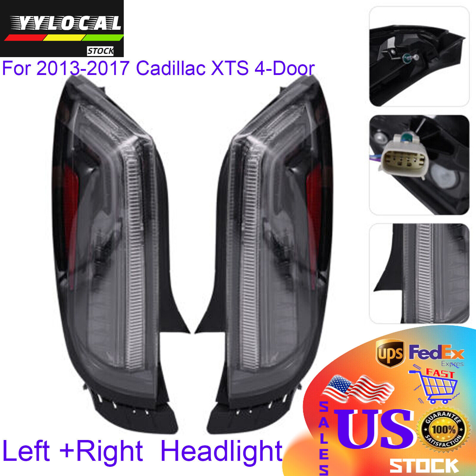 For 2013-2017 Cadillac XTS 4-Door LED Taillight Assy Front Left&Right Side Lamp