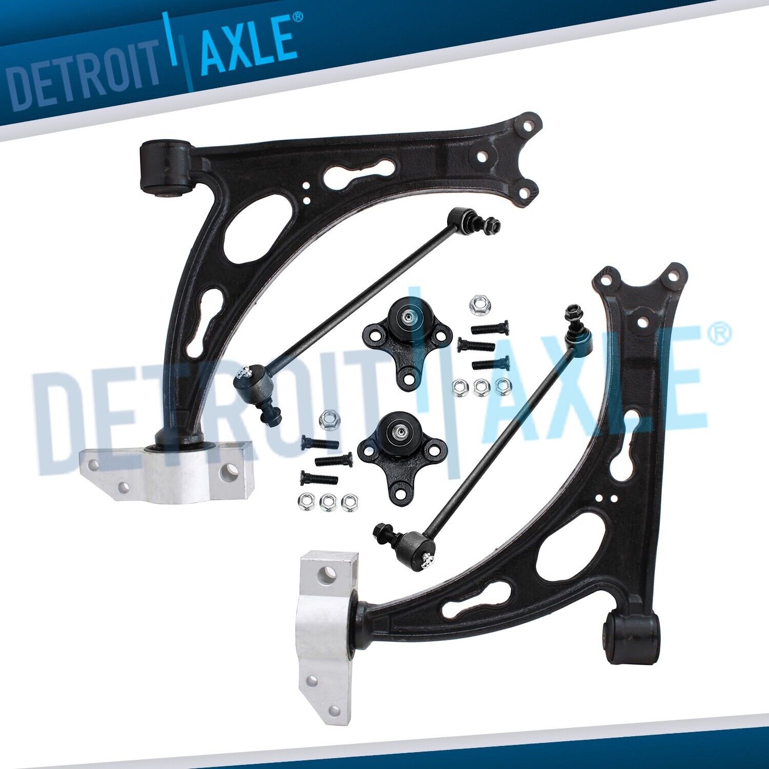 2New 6pc Complete Front Control Arm + Suspension Kit for Audi A3 2006-2009