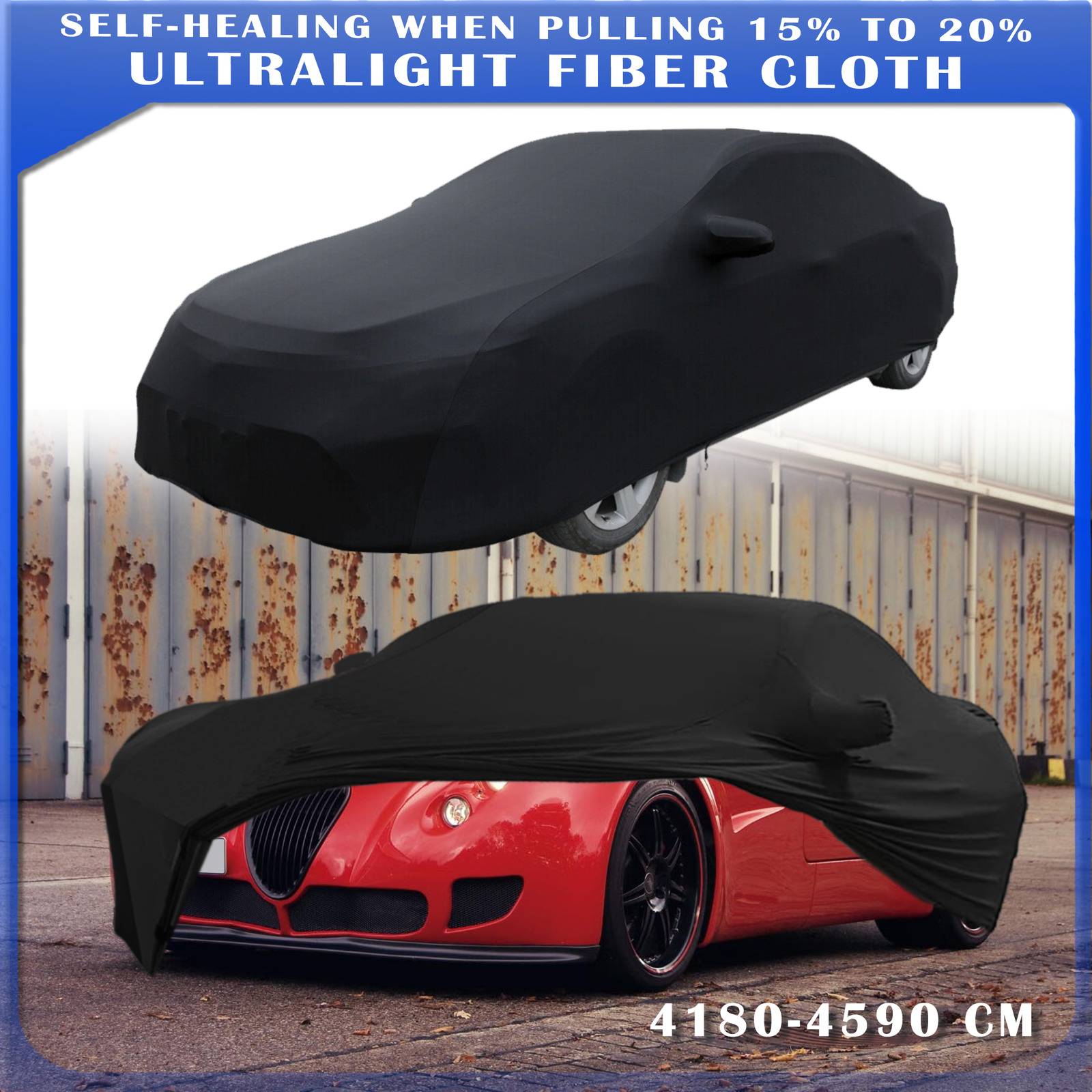 For Wiesmann GT Black Full Car Cover Satin Stretch Indoor Dust Proof A+