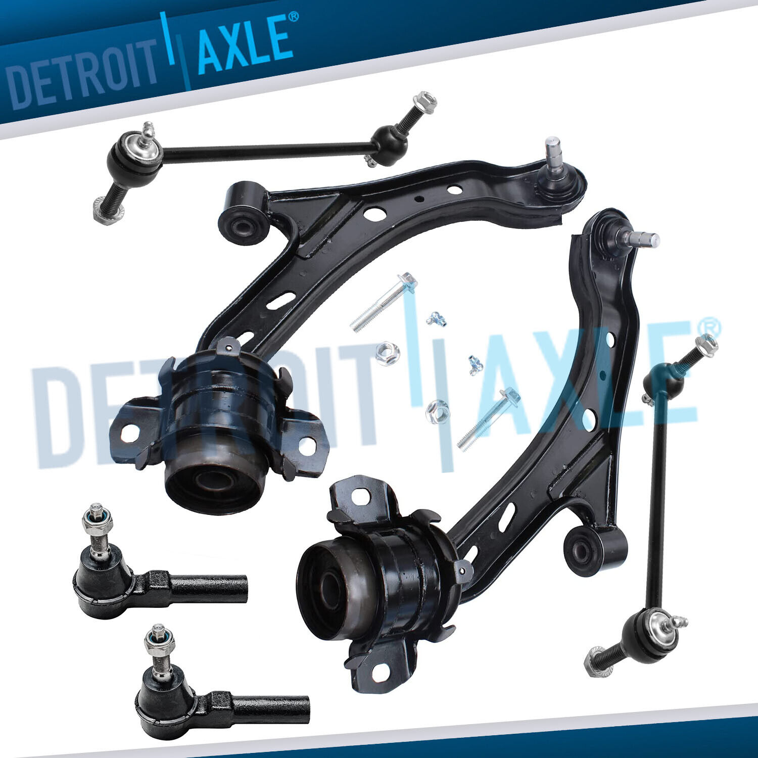 Front Lower Control Arm Ball Joint Tie Rod Sway Bars for 2005-2010 Ford Mustang