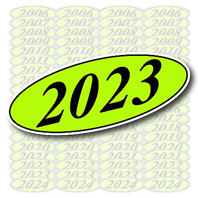 Oval Model Year Auto Dealer Stickers