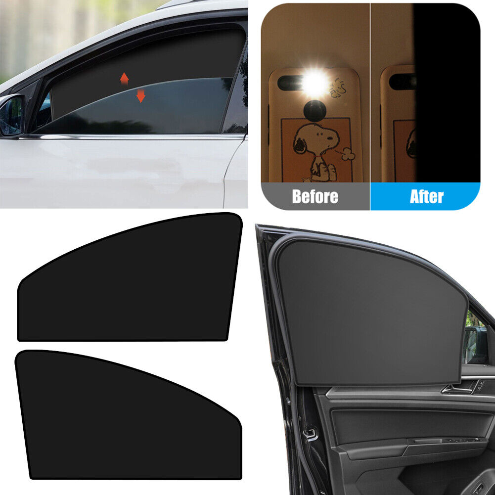 2x/Pair Sun Protection Strong Magnetic Full Shading Car Curtain Opaque Sunshade