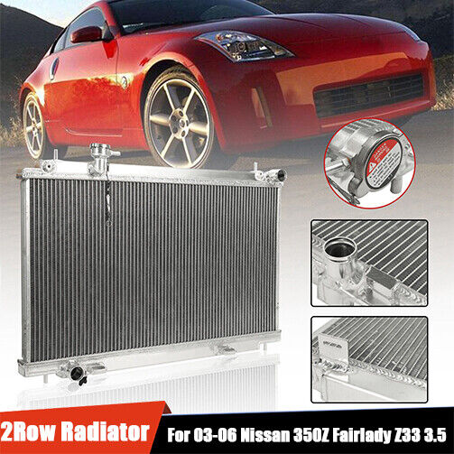 2 Row Aluminum Peformance Radiator For 2003-2006 Nissan 350Z Fairlady Z33 3.5 MT