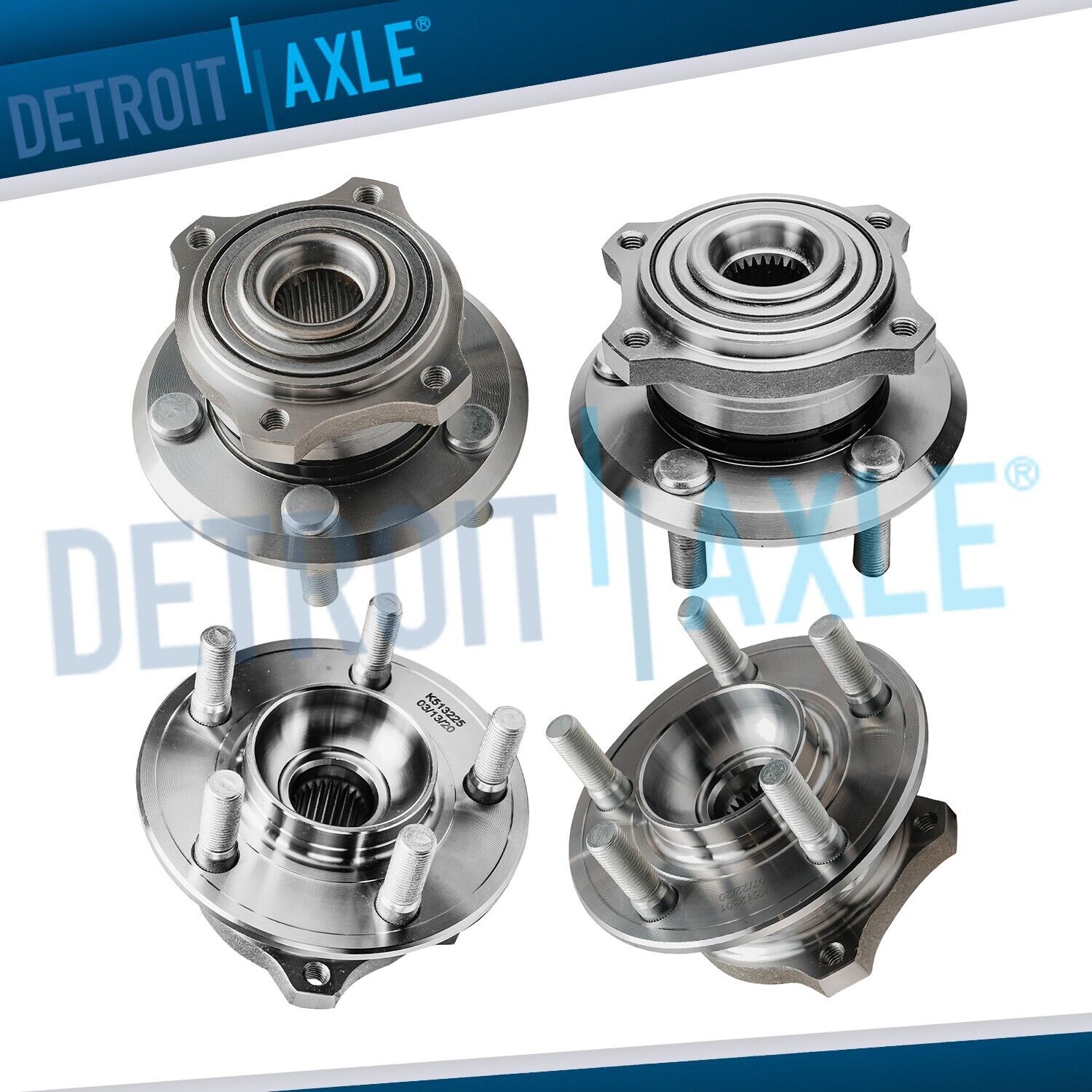 4pc AWD Front Rear Wheel Bearing & Hubs for Chrysler 300 Dodge Charger Magnum