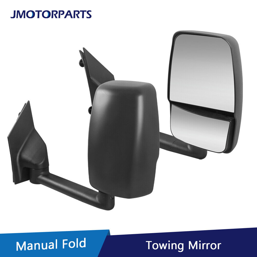 Manual Folding Tow Mirrors For 03-17 Chevrolet Express GMC Savana Van One Pair