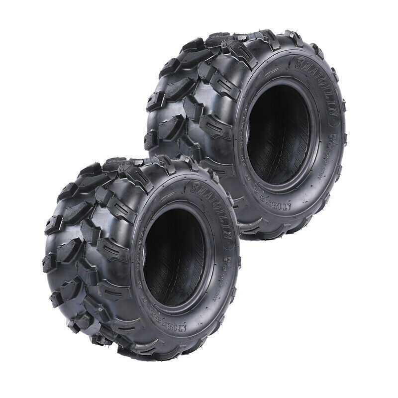 Two 18x9.50-8 18x9.5-8 18x950-8 Lawn Mower Tractor Turf Tires 4 PR Rated