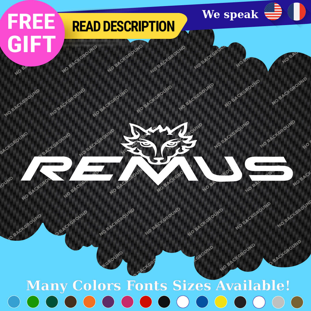 Fits Remus Exhaust Decal Stickers Vinyl Muffler Tip Pipe Tuning Kit Turbo Carbon