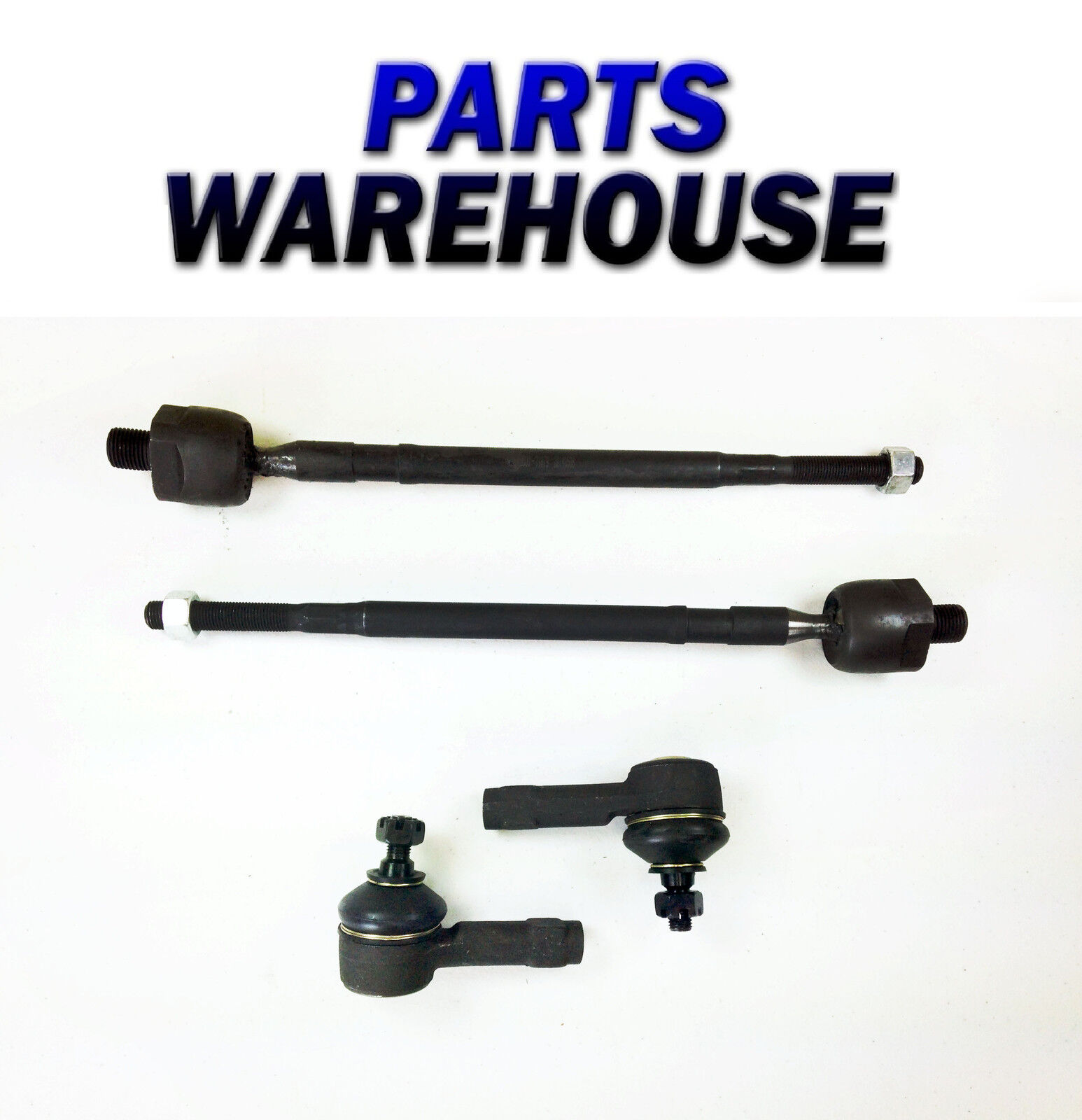 New (2) Inner and (2) Outer Tie Rod End Links for Mitsubishi Lancer 2002 - 2007