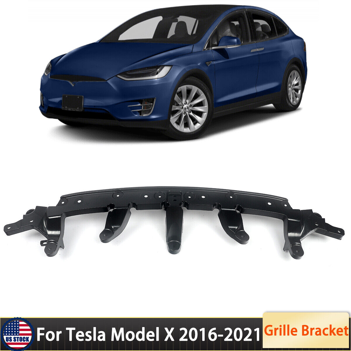 For 15-21 Tesla Model X Front Bumper Upper Grille Carrier Mount Support Bracket