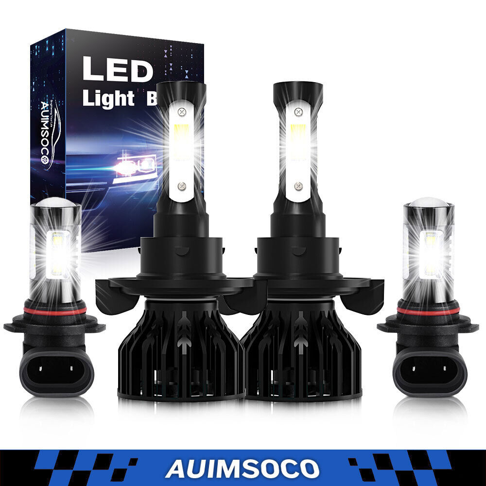 For 2004-2014 Ford F 150 6000k LED Headlight Hi/Lo + Fog Light Bulbs Combo 4x WG