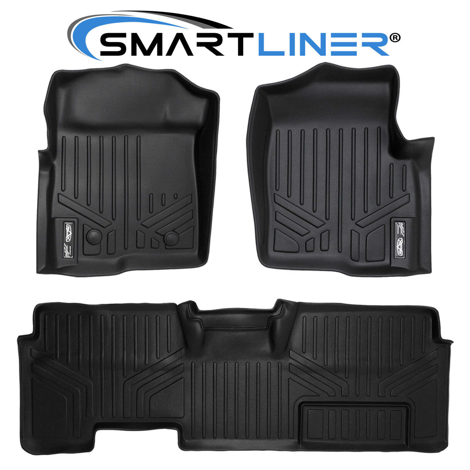 SMARTLINER Floor Mats For 11-14 Ford F-150 SuperCab (W/ Non-Flow Console)