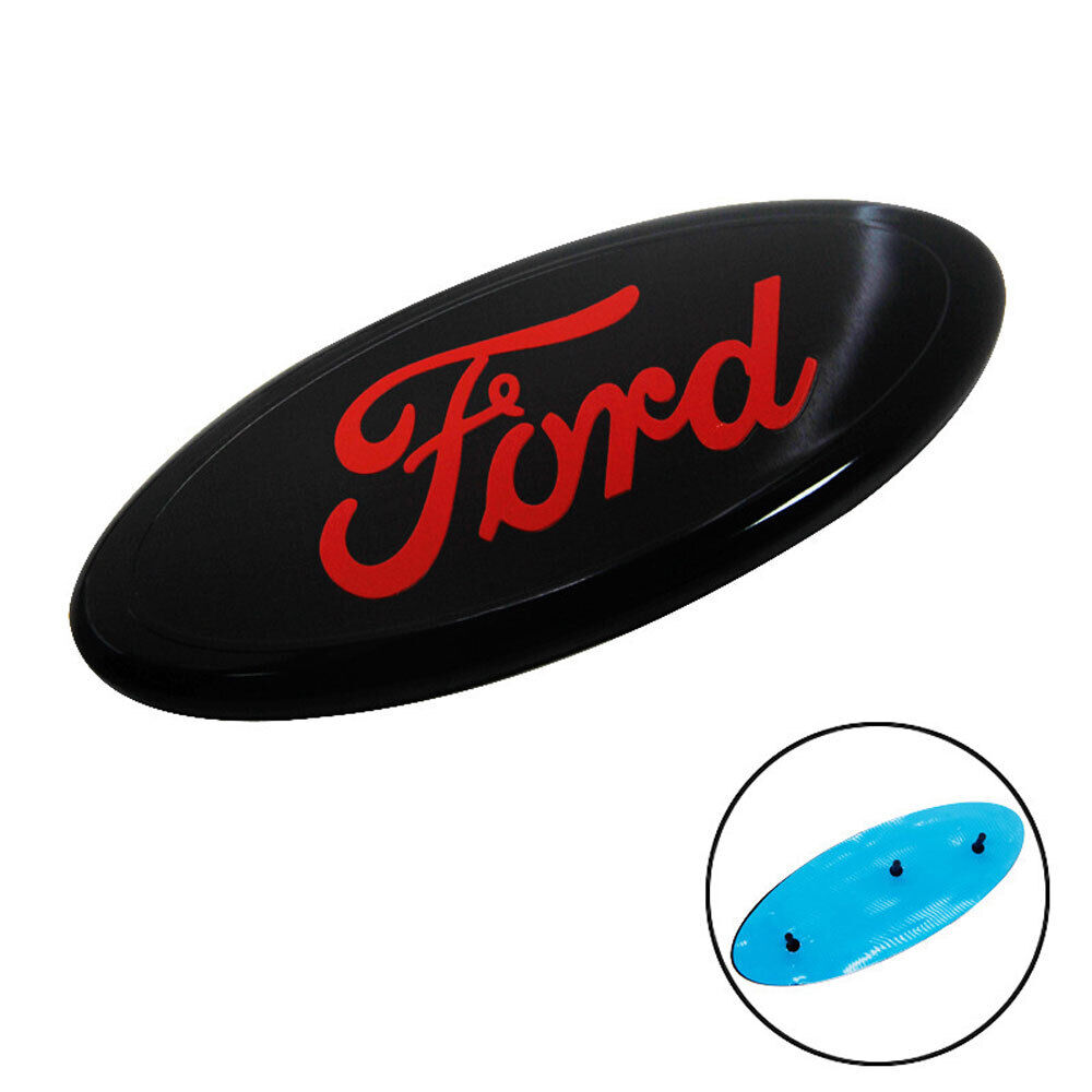 9 inch Black Red Badge Emblem For Ford 2004-2012 Ford F150 Front Grille Tailgate