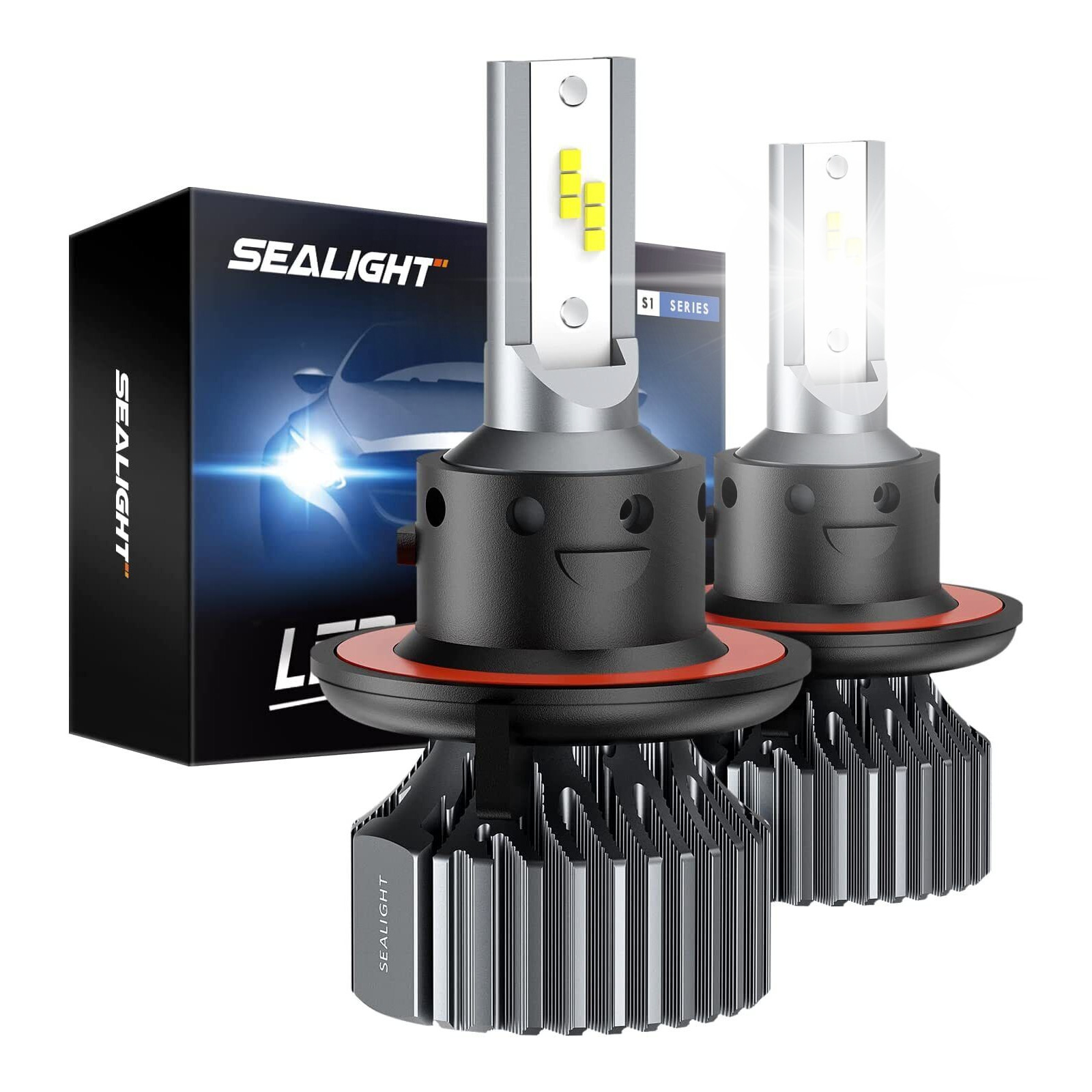 2x SEALIGHT S1 H13 LED Bulbs High Low Beam Headlight Super Bright Cool White US