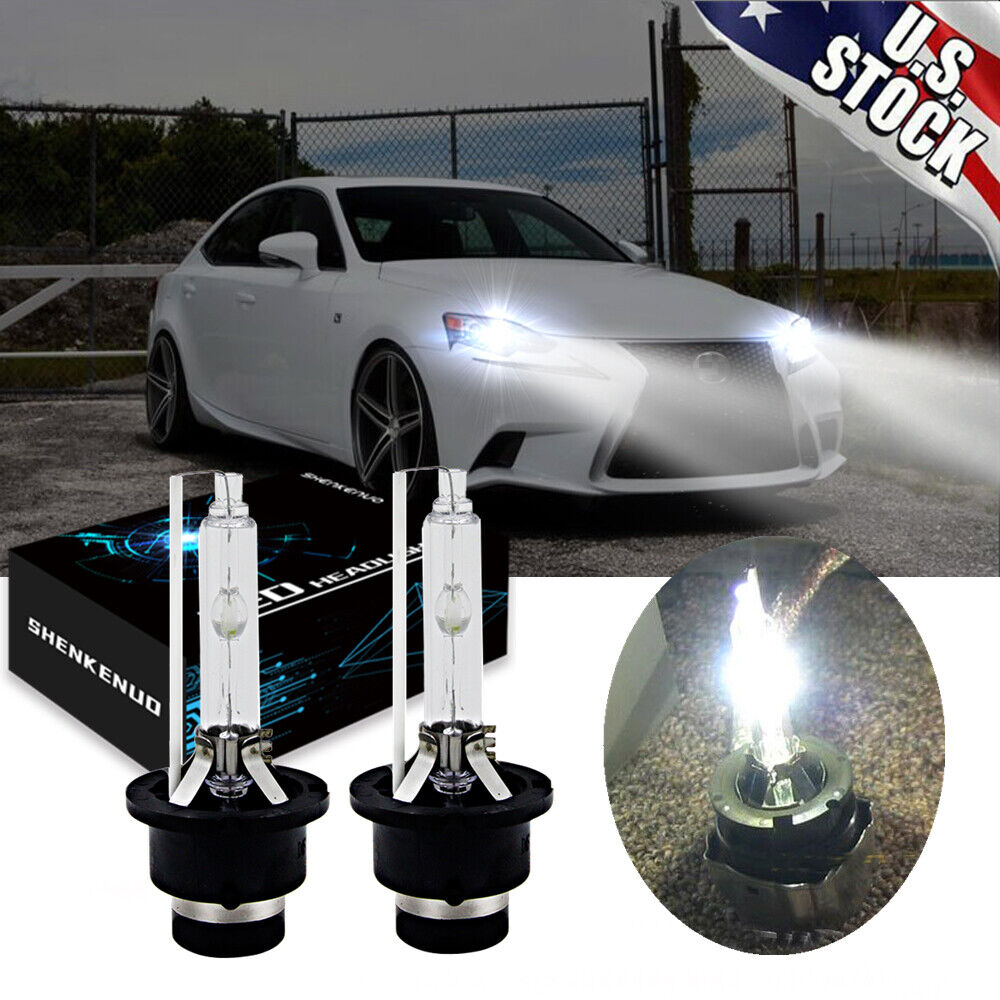 2x D4S HID Xenon 6000K Headlight Replacements Bulbs For Lexus Toyota 42402 66440