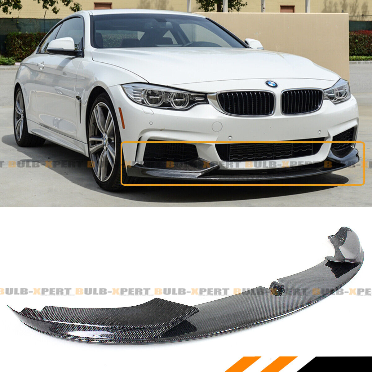 For 14-2020 BMW F32 F33 F36 M Sport Carbon Fiber MP Bumper Lip Spoiler Splitter