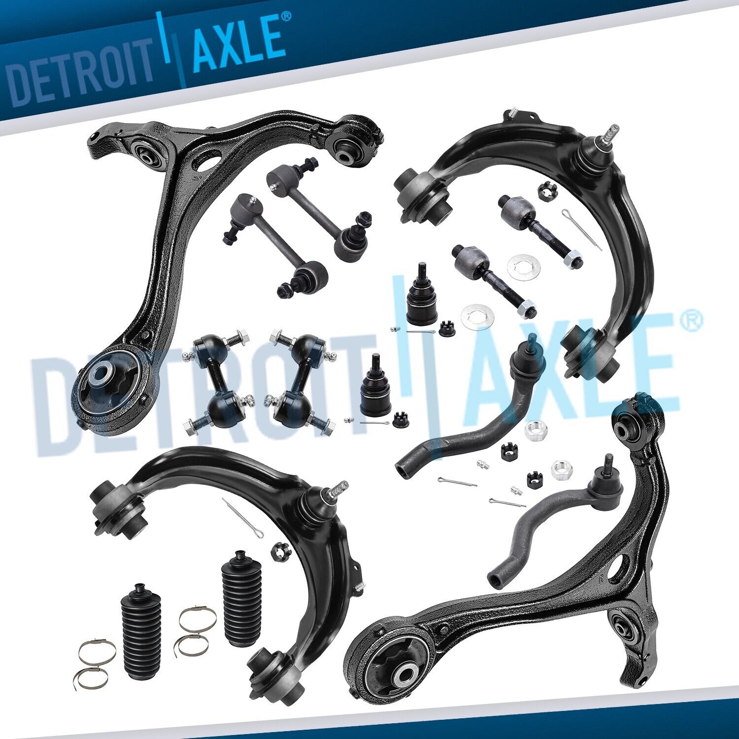 16pc Front Rear Control Arms Sway Bars Tie Rods for 03-07 Honda Accord Acura TSX