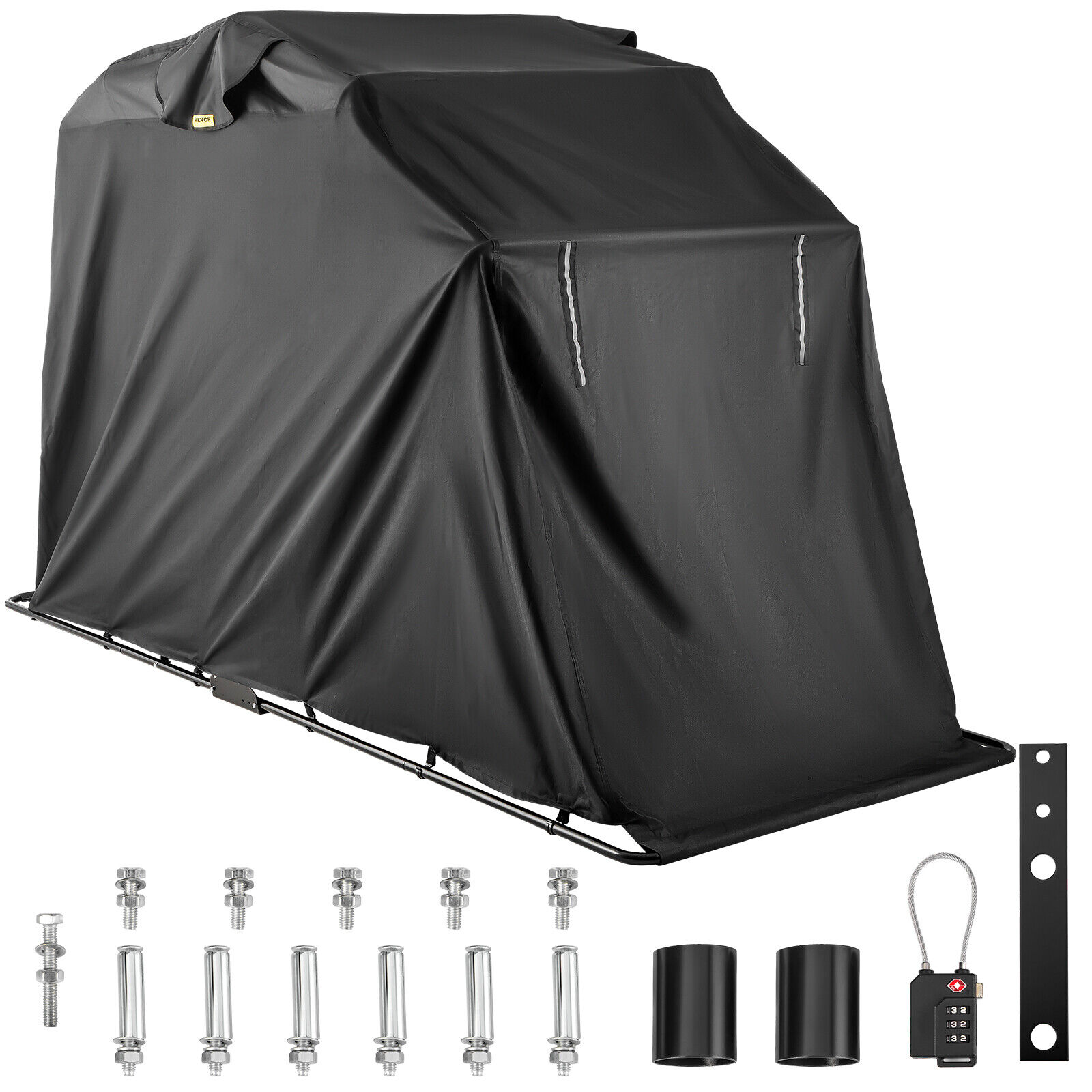 VEVOR Large Motorcycle Shelter Shed Cover Storage Tent Strong Safe Garage