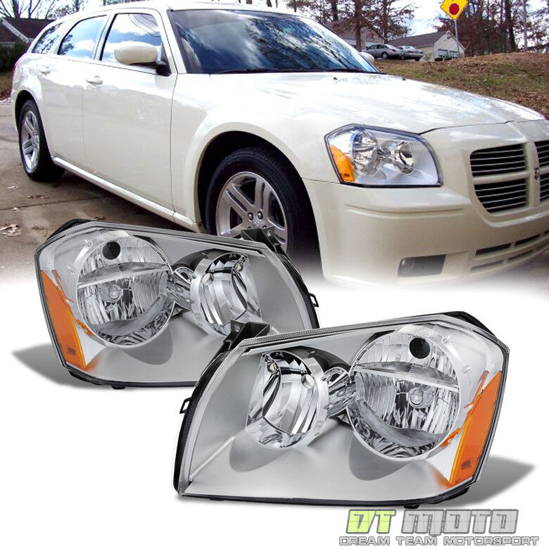 2005-2007 Dodge Magnum Headlights Headlamps Replacement 05 06 07 Set Left+Right