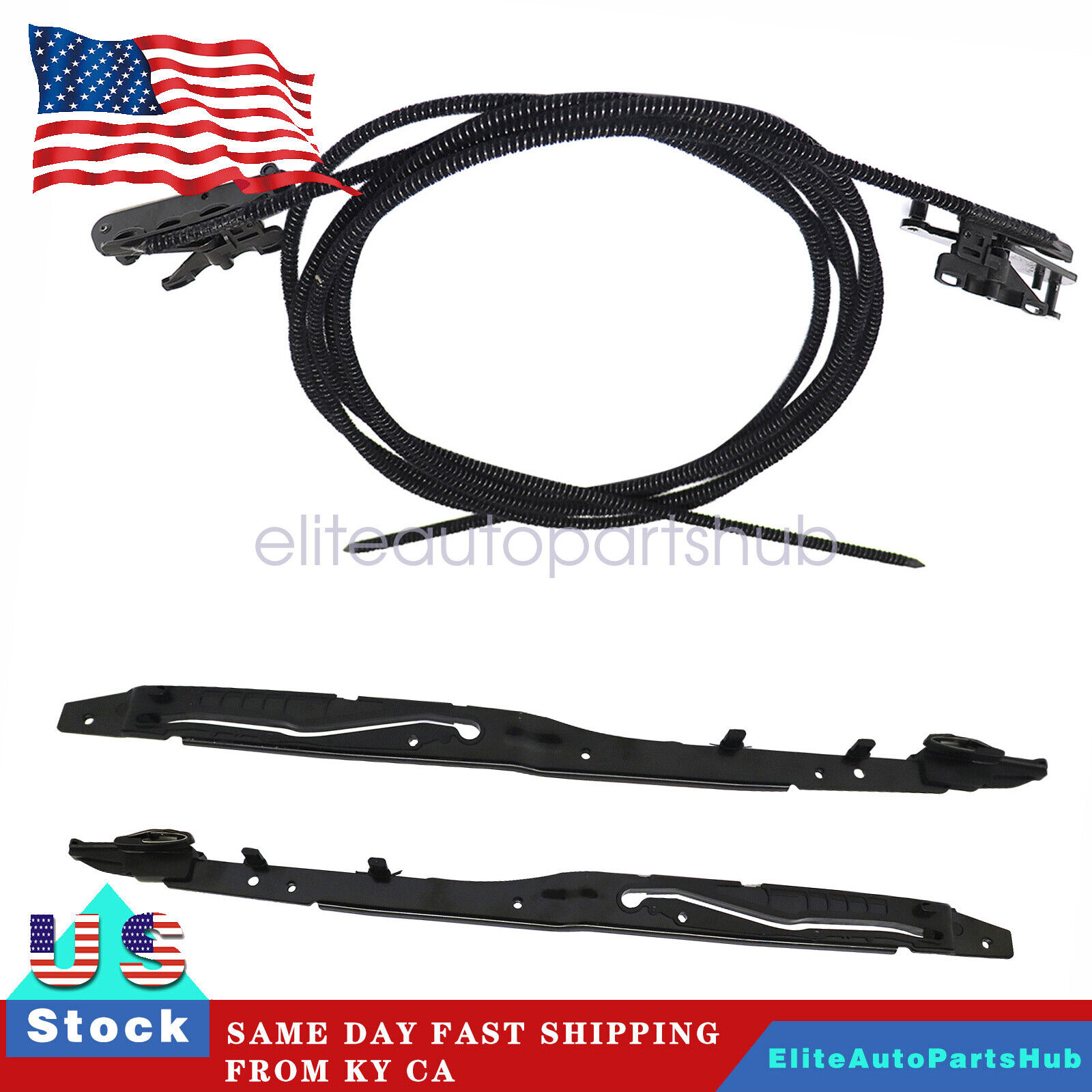 Sunroof Glass Cables+Track Assembly Set For 2015-2020 Ford F150 17-19 F250 F350