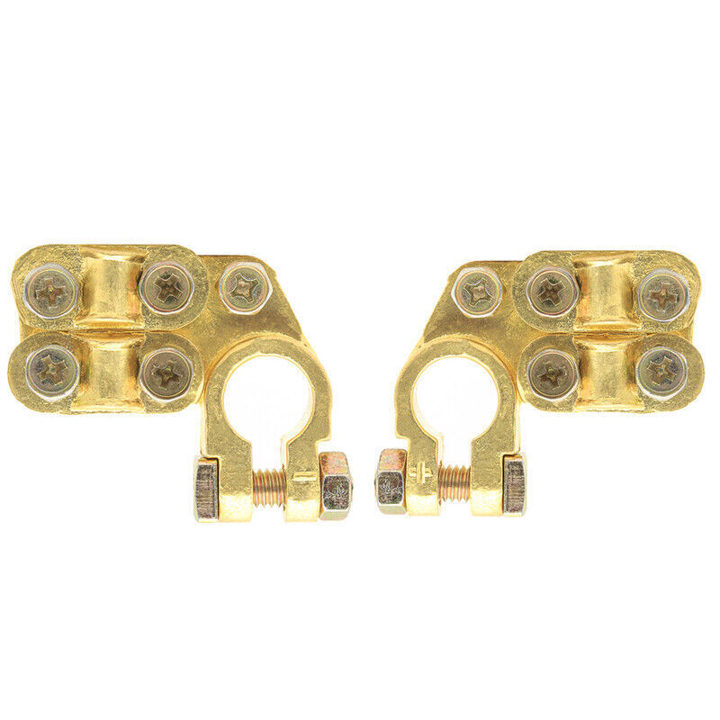 Brass Heavy Duty Battery Top Post Cable Terminal Wire Terminals 5 Screw 16-18mm