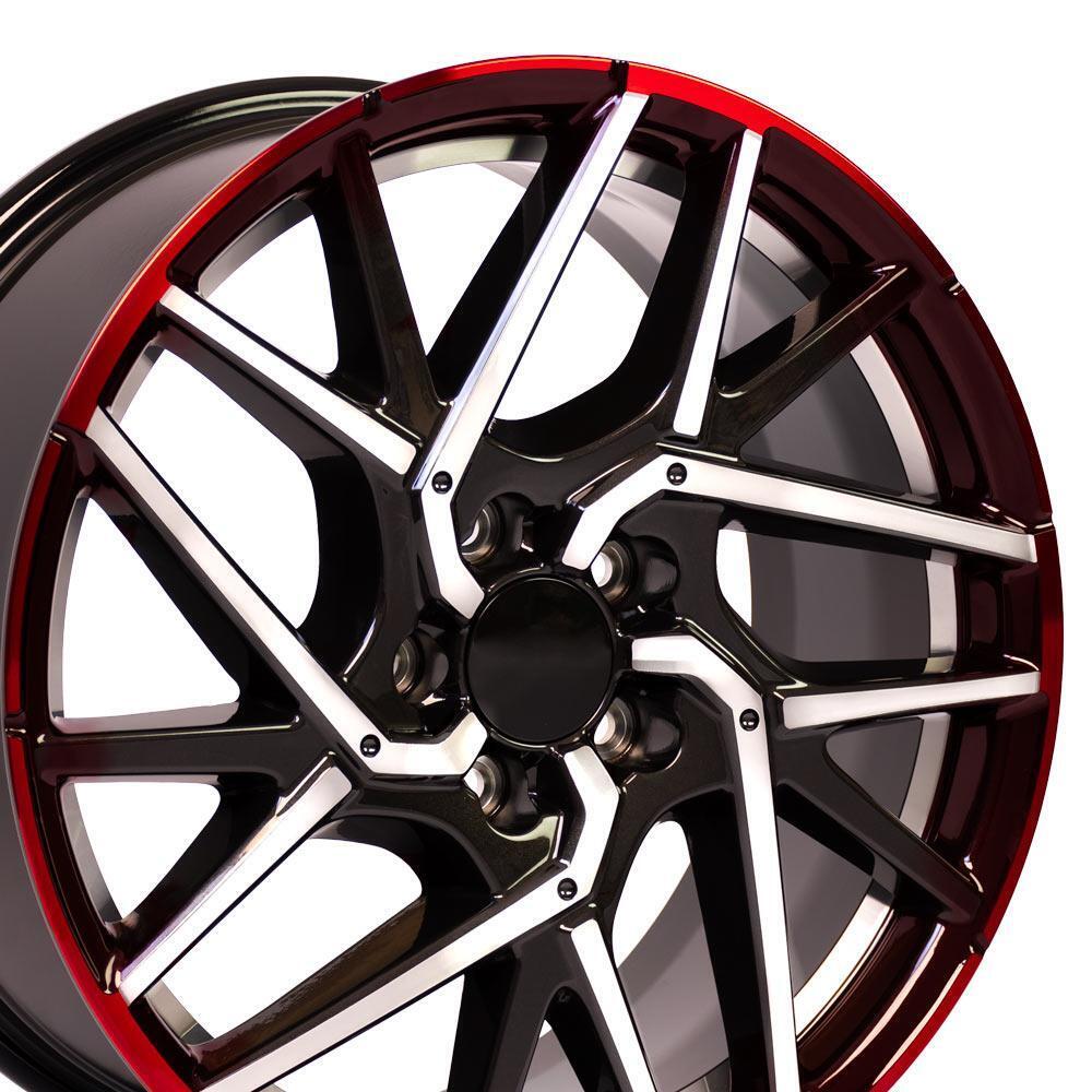 Gunmetal & Red 18 inch 64107 Rim Fits Acura & Honda