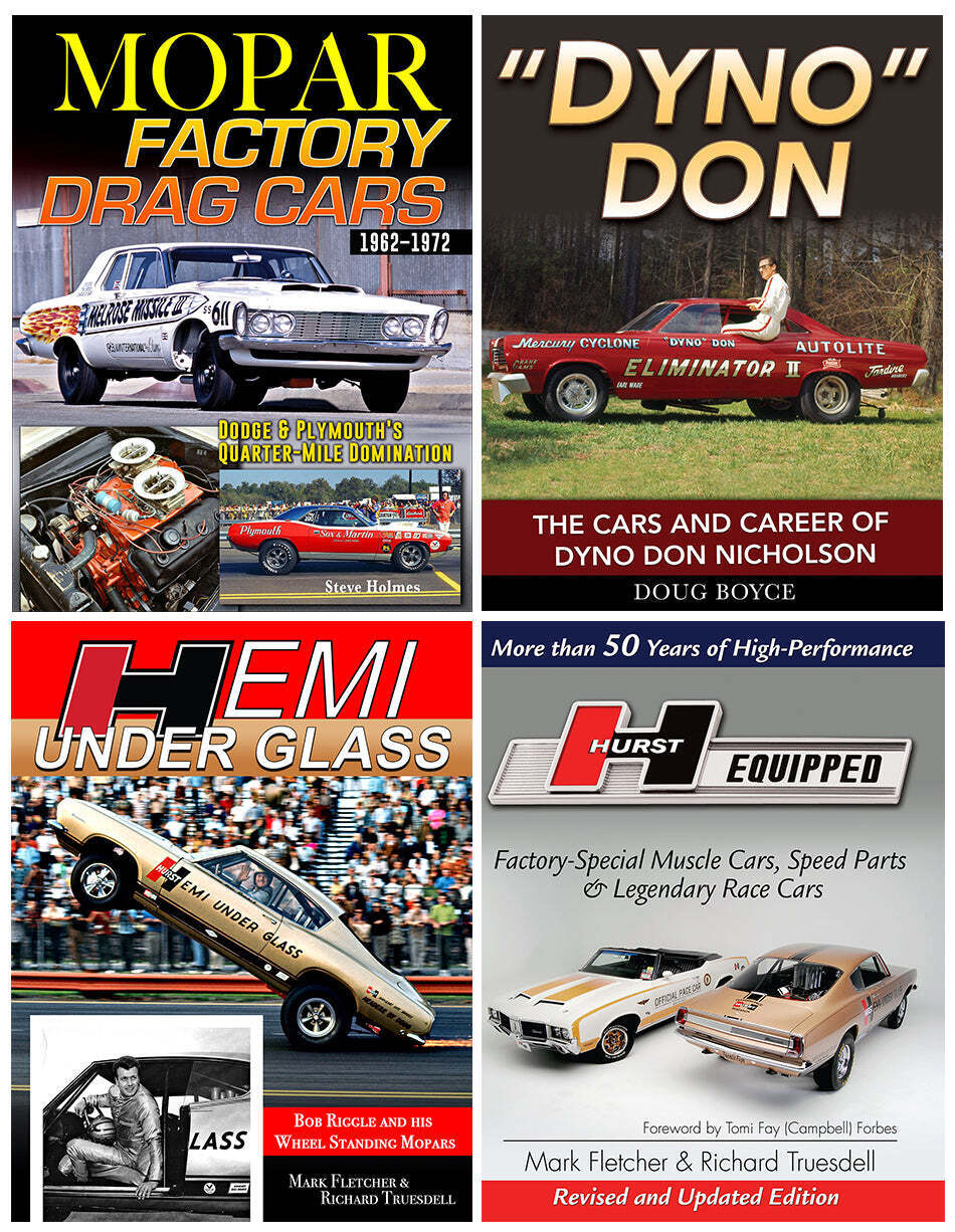 Mopar Factory Drag Cars Ultimate Hemi Under Glass Hurst Dyno Don FOUR BOOK Set