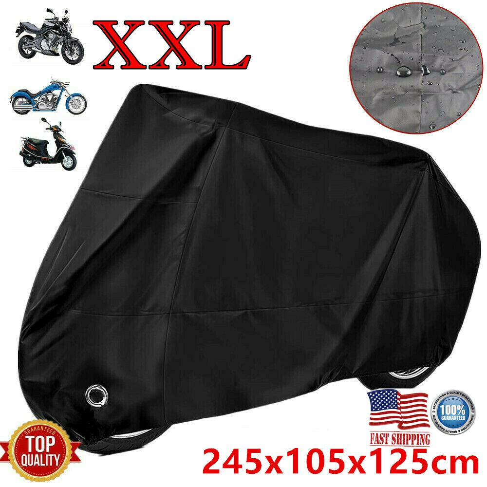 Motorcycle Cover Bike Waterproof Outdoor XXL Sun UV Scooter Protector Shelter