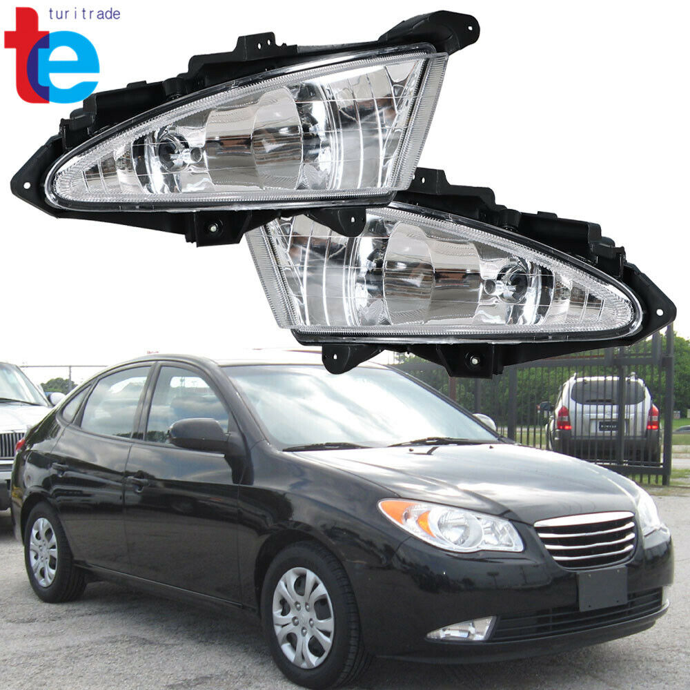 For 2007-2010 Hyundai Elantra Driver & Passenger Side Driver Fog Lights Lamps