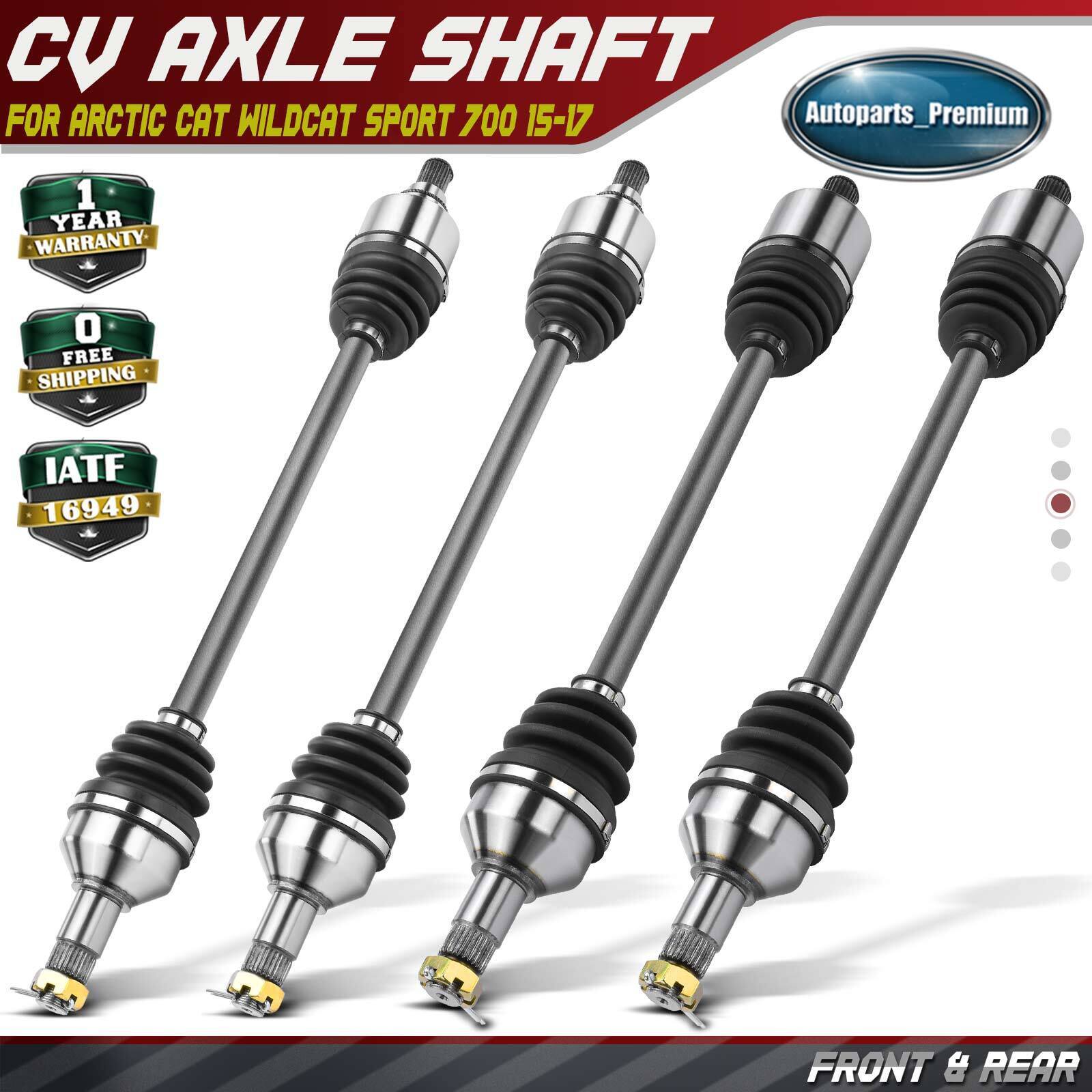 4x Front & Rear CV Axle Assembly for Arctic Cat Wildcat Sport Textron Off Road