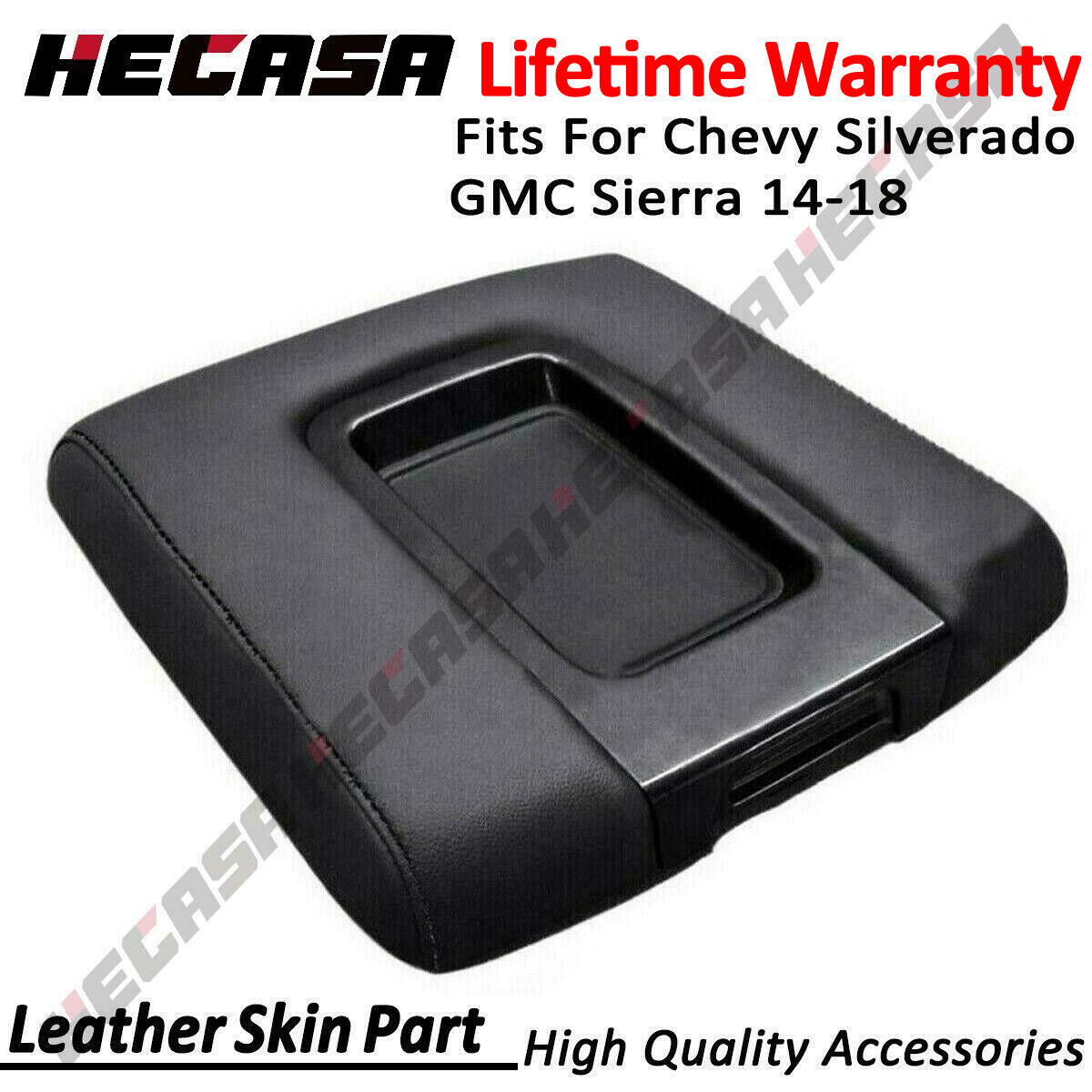 For 2014 2015 2016 2017 2018 GMC Sierra 1500 2500HD Console Lid Armrest Cover