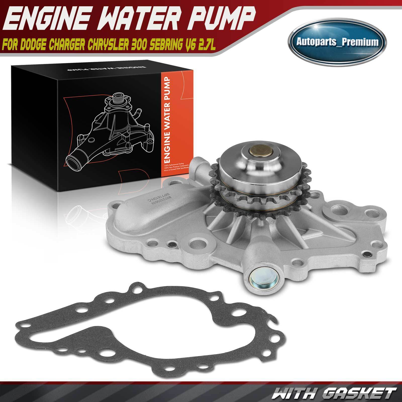 Engine Water Pump for Chrysler 300 Sebring Dodge Charger Magnum Stratus V6 2.7L