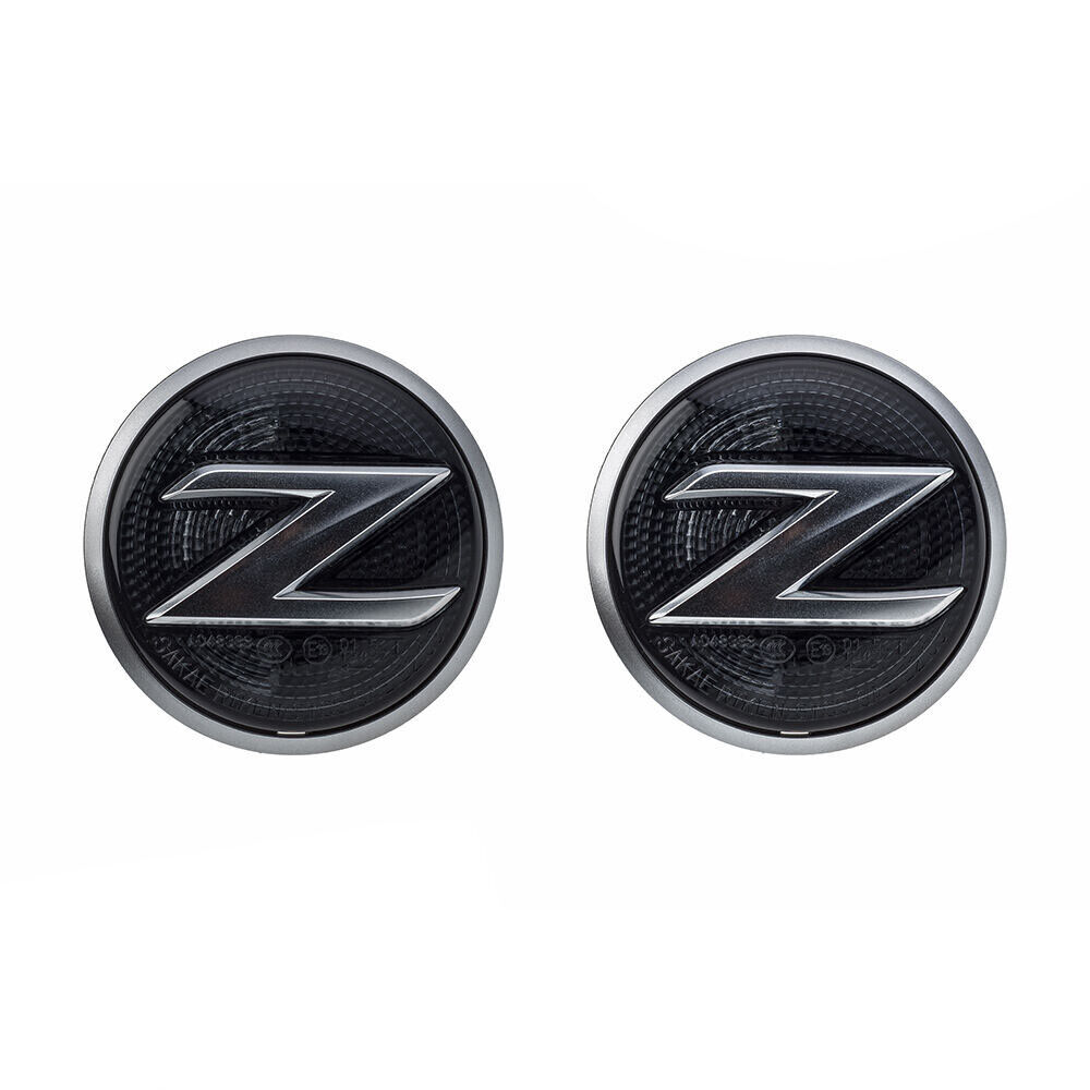 2009-2015 Nissan 370Z Left & Right Fender Repeater Light Lamp Emblem Marker OEM