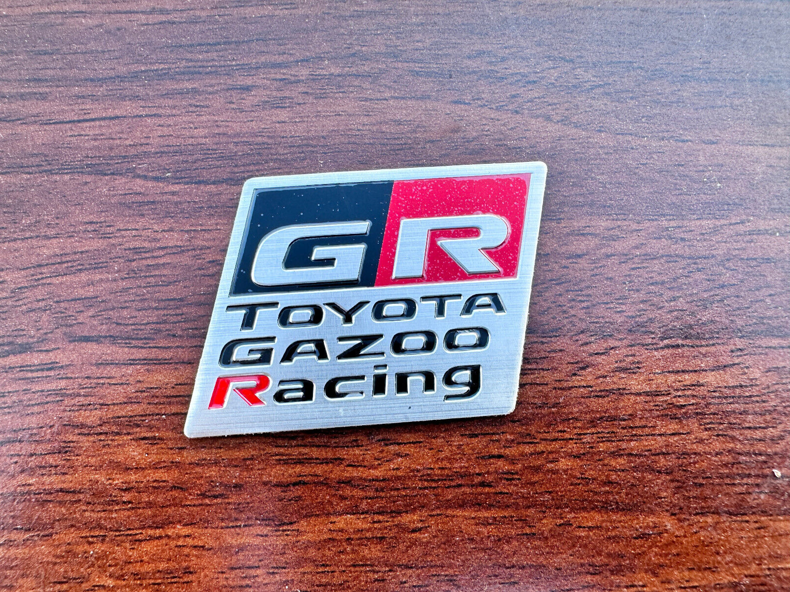 Toyota GR Gazoo Racing Silver Emblem Decal Badge Sticker Nameplate