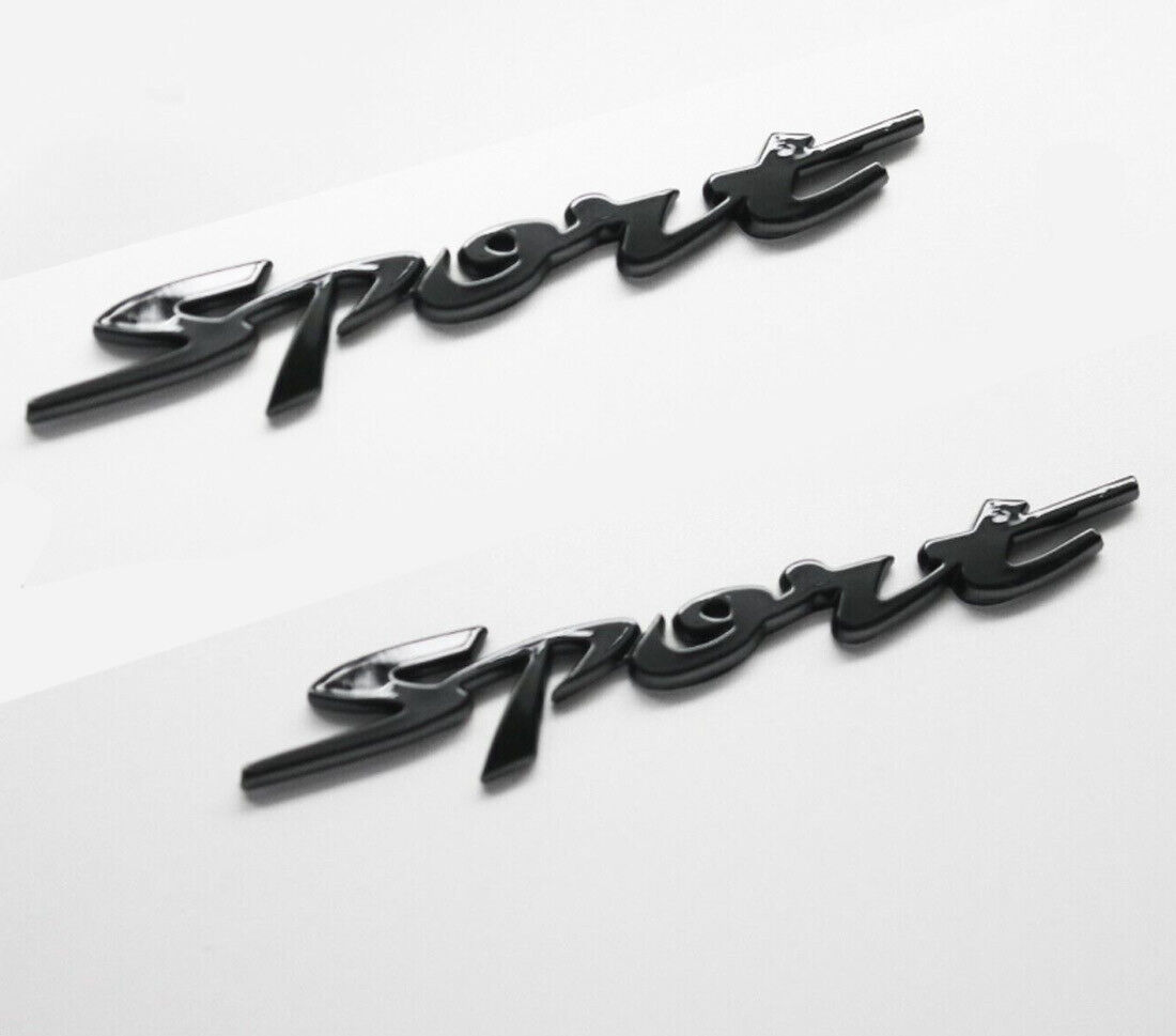 2 Brand New EDGE SEL SPORT Rear Trunk Fender 3D Letter Badge Emblem Gloss Black