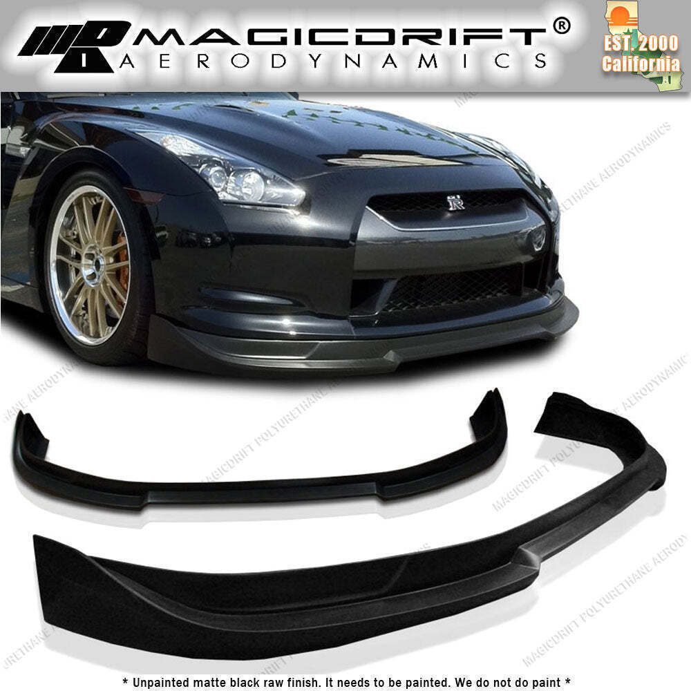 Made for 09 10 11 Nissan GTR R35 STREET Style Front Chin Bumper Lip Urethane