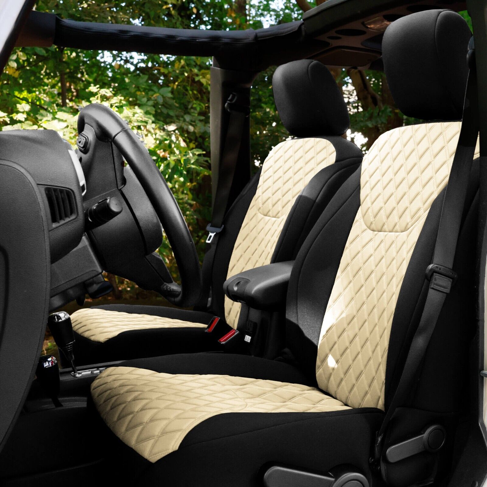 Neoprene Front Set Waterproof Custom Fit Seat Covers 2007-2018 Jeep Wrangler JK