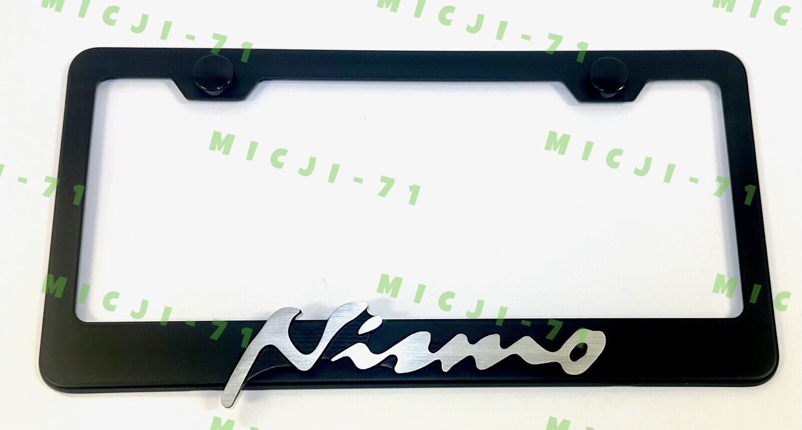 3D Nismo Emblem Stainless Steel Black License Plate Frame Rust Free