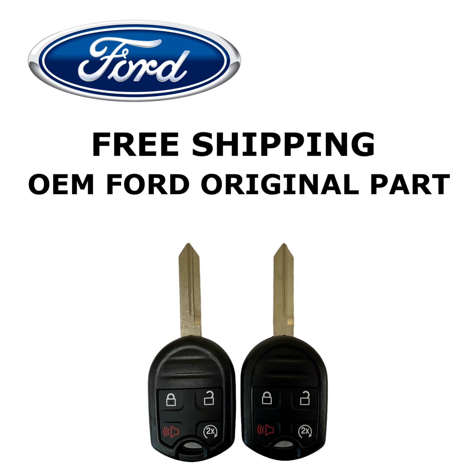 NEW OEM Ford remote start key 2009-2017 F-150 F-250 F-350 SET OF 2 BC3T-15K601-B