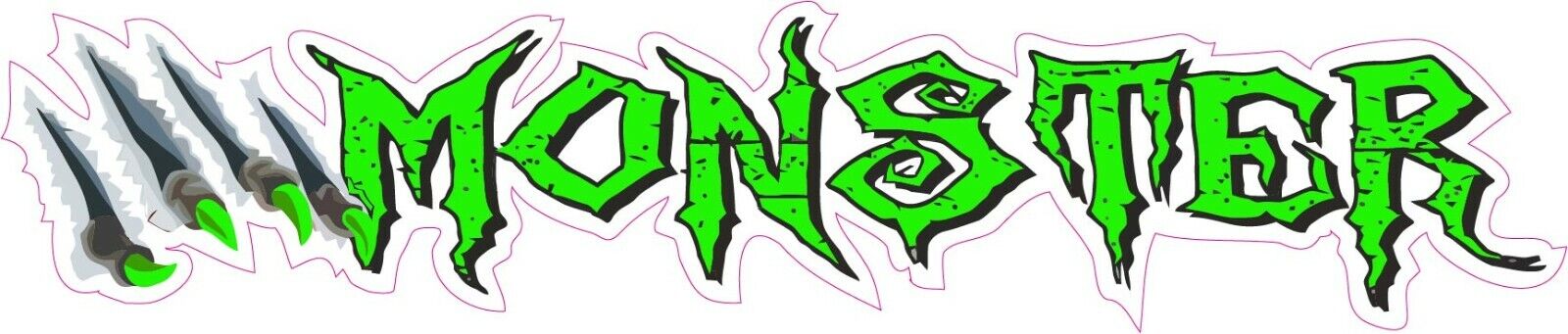 Monster Claws Green Large Decal 12\